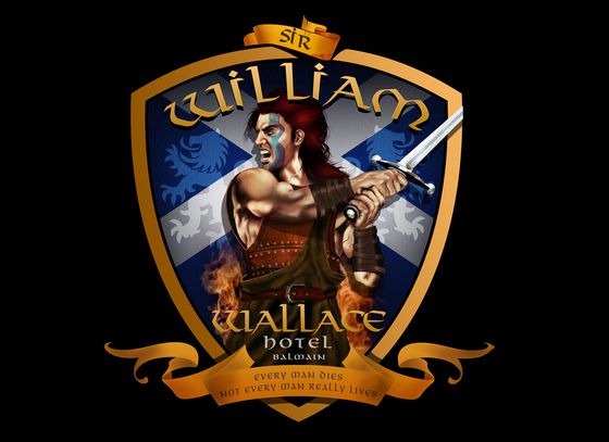 William Wallace Pub Shield Painting