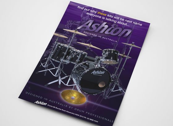 Ashton Drums magazine ad